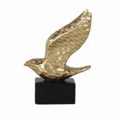 Alternative view of Karaca Home Amelia Bird Figurine – Gold Finish with Black Base (10×15 cm), 153.09.01.6415