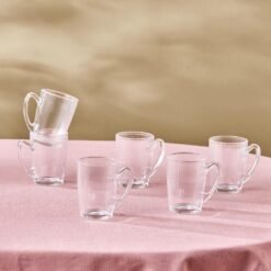 Karaca Edna Teacup Set of 6 - 160 ml, 153.09.01.7115