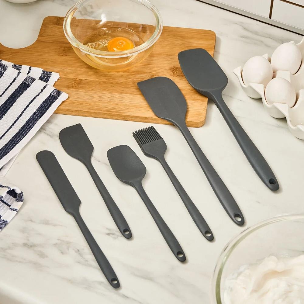 Karaca Lively 6-Piece Silicone Service Set - Anthracite, 153.09.01.7679 1 Karaca Lively 6-Piece Silicone Service Set - Anthracite, 153.09.01.7679