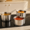 Karaca Emsan Fiorino Induction Base Stainless Steel 3-Piece Mini Milk & Sauce Pot Set, 153.09.01.8578 10 Karaca Emsan Fiorino Induction Base Stainless Steel 3-Piece Mini Milk & Sauce Pot Set, 153.09.01.8578 - Image 5