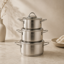 Alternative view of Karaca Fiorino Compact 6-Piece Stainless Steel Cookware Set, 153.09.01.8580
