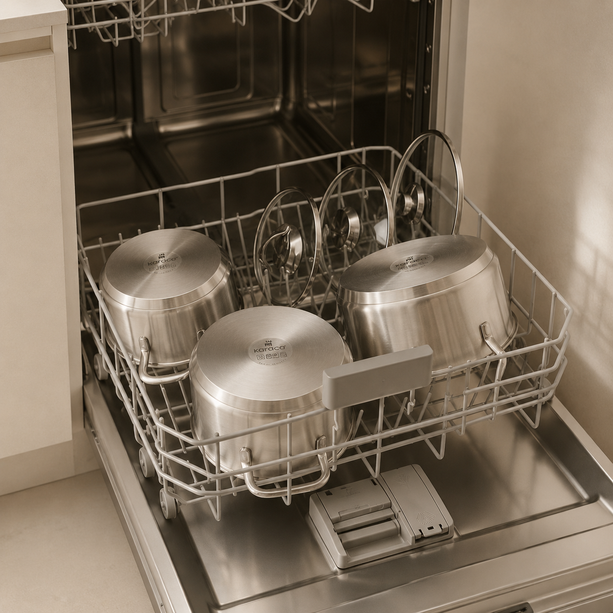 Karaca Fiorino Compact 6-Piece Stainless Steel Cookware Set, 153.09.01.8580 4 Karaca Fiorino Compact 6-Piece Stainless Steel Cookware Set, 153.09.01.8580 - Image 4