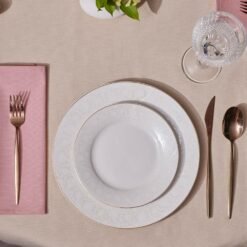 Alternative view of Karaca Elegance Bone Nola 24-Piece Dinner Set for 6 People, 153.09.01.8981