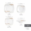 Karaca Square Bone Bera 24-Piece Dinner Set for 6 People, 8683650361664 11 Karaca Square Bone Bera 24-Piece Dinner Set for 6 People, 8683650361664 - Image 6