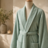 Karaca Home Lottie 100% Cotton Bathrobe Set XL/XXL – Green, 200.22.04.0038 6 Karaca Home Lottie 100% Cotton Bathrobe Set XL/XXL – Green, 200.22.04.0038 - Image 2