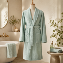 Karaca Home Lottie 100% Cotton Bathrobe Set XL/XXL – Green, 200.22.04.0038