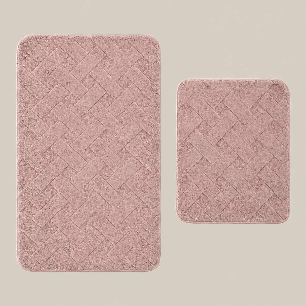 Karaca Home Karving Bathmat 2-Piece Set – Dusty Rose, 200.22.12.0121 3 Karaca Home Karving Bathmat 2-Piece Set – Dusty Rose, 200.22.12.0121 - Image 3