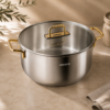 Karaca Gold Elegance 34 cm Stainless Steel Pot, 8683650326052 4 Karaca Gold Elegance 34 cm Stainless Steel Pot, 8683650326052 - Image 2