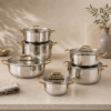 Karaca Gold Elegance 26 cm Stainless Steel Pot, 8683650326021 - Image 3