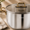 Karaca Gold Elegance 26 cm Stainless Steel Pot, 8683650326021 - Image 2