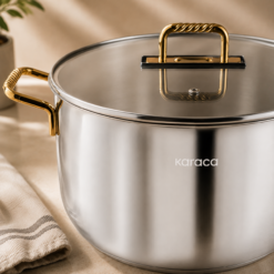 Alternative view of Karaca Gold Elegance 26 cm Stainless Steel Pot, 8683650326021
