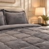 Karaca Home Flufy Anthracite Double Soft Dream Comfort Sleep Set, 8680214363287 - Image 2