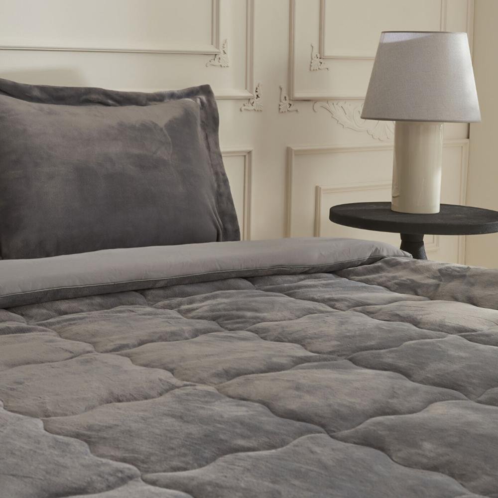 Karaca Home Flufy Double Soft Dream Comfort Set - Anthracite, 8680214363287 3 Karaca Home Flufy Double Soft Dream Comfort Set - Anthracite, 8680214363287 - Image 3