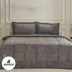 Karaca Home Flufy Double Soft Dream Comfort Set - Anthracite, 8680214363287