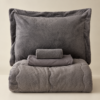 Karaca Home Flufy Anthracite Double Soft Dream Comfort Sleep Set, 8680214363287 - Image 4