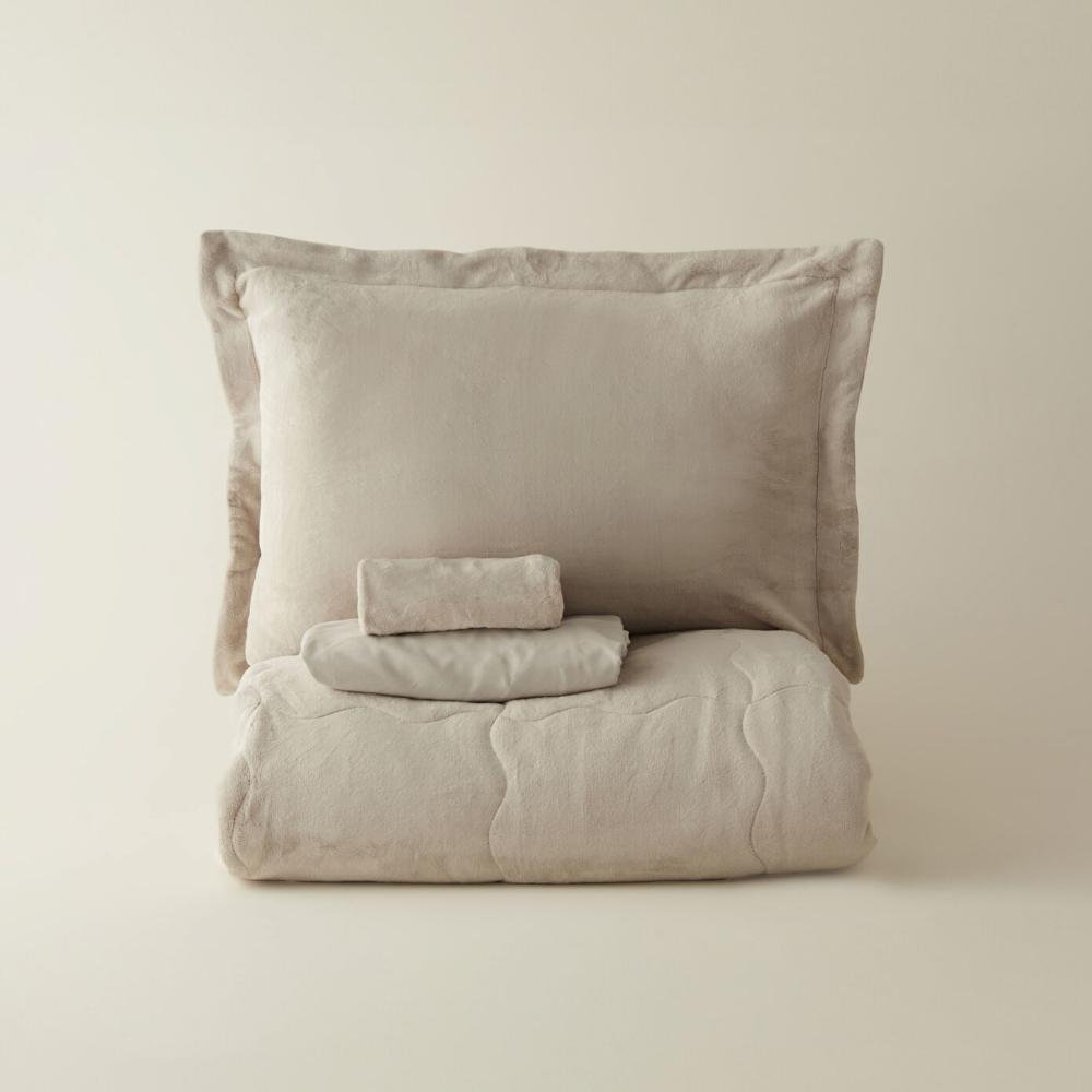 Karaca Home Flufy Double Soft Dream Comfort Set - Beige, 8680214363300 7 Karaca Home Flufy Double Soft Dream Comfort Set - Beige, 8680214363300 - Image 7