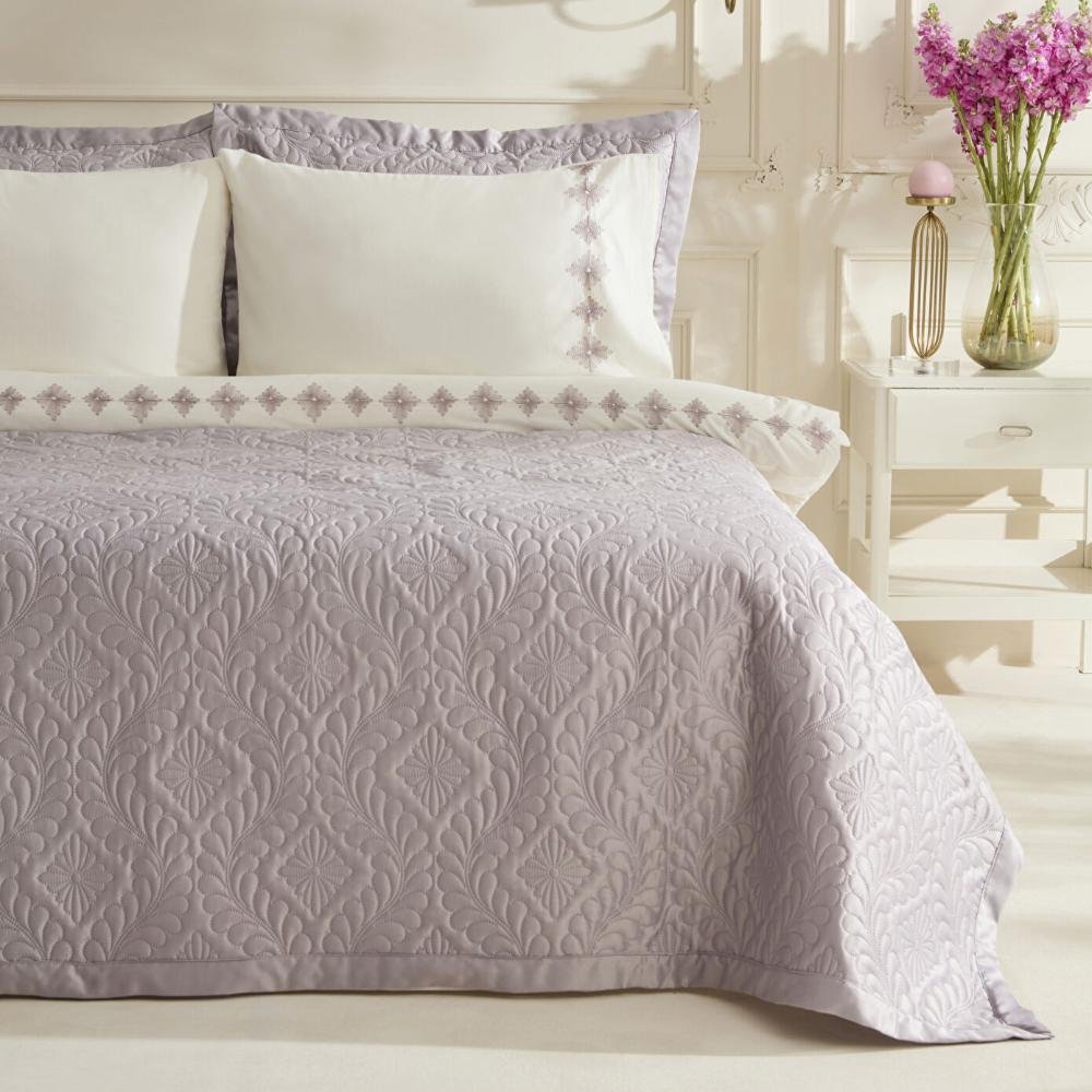 Karaca Home Glory 100% Cotton Double Duvet Set - 7 Pieces, Powder Pink, 8680214364888 2 Karaca Home Glory 100% Cotton Double Duvet Set - 7 Pieces, Powder Pink, 8680214364888 - Image 2