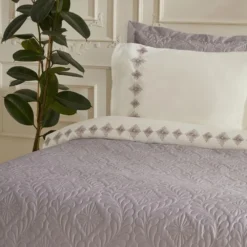 Karaca Home Glory Double 7-Piece 100% Cotton Duet Set – Lavender Elegance, 8680214364888