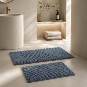 Karaca Home Roma 2-Piece Bathmat Set - Indigo, 8680214393918