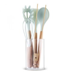Alternative view of Karaca Aura 6-Piece Service Set – Natural Wood & Sage Green, 153.09.01.9393