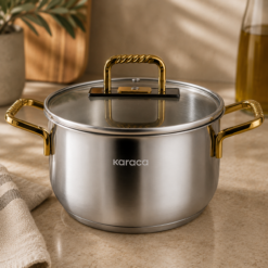 Alternative view of Karaca Gold Elegance 22 cm Stainless Steel Pot, 8683650326007