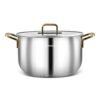 Karaca Gold 24 cm Premium Induction Steel Cooking Pot, 8683650326014