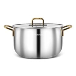 Karaca Gold 24 cm Premium Induction Steel Cooking Pot, 8683650326014
