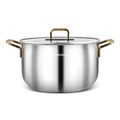Karaca Gold 26 cm Premium Induction Steel Cooking Pot, 8683650326021