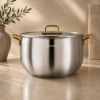 Karaca Gold Elegance 34 cm Stainless Steel Pot, 8683650326052