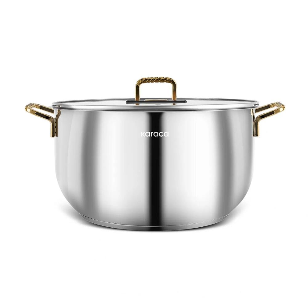 Karaca Premium Stainless Steel Pot 34 cm, 8683650326052 1 Karaca Premium Stainless Steel Pot 34 cm, 8683650326052