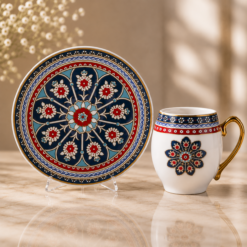 Alternative view of Karaca Sogut 6-Piece Coffee Cup Set 90 ml – Bone Porcelain, 8683650329381