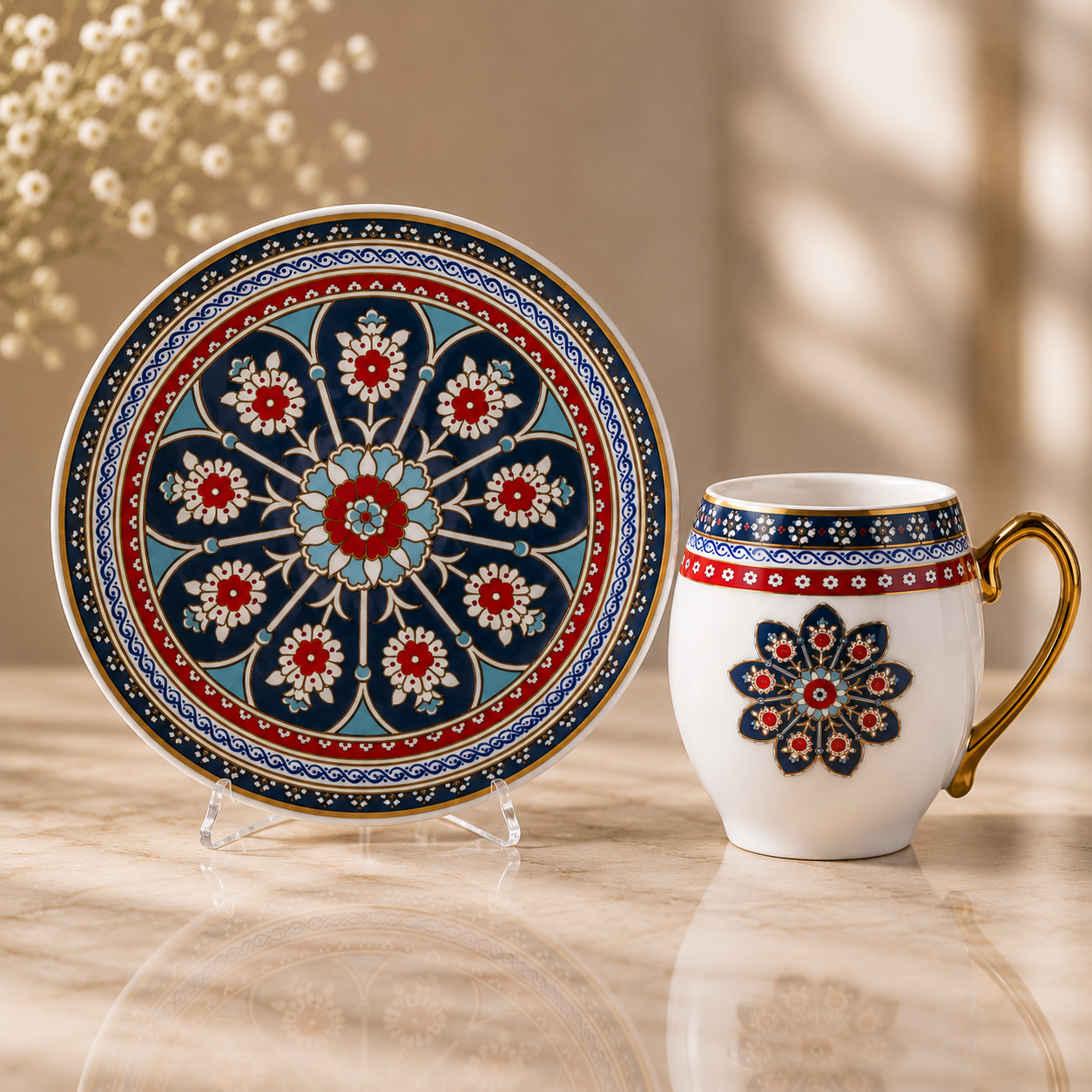 Karaca Sogut 6-Piece Coffee Cup Set 90 ml – Bone Porcelain, 8683650329381 2 Karaca Sogut 6-Piece Coffee Cup Set 90 ml – Bone Porcelain, 8683650329381 - Image 2