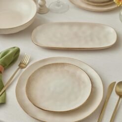 Alternative view of Karaca Earth Collection Aria 55-Piece Stoneware Dinner Set for 12 – Beige, 8683650346531