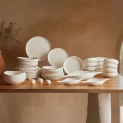Karaca Earth Collection Clay 55-Piece Dinner Set for 12 People Red Dot Design Award-Winning Dinner Set, 8683650346579