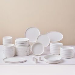 Karaca Earth Collection Matte Glaze 55-Piece Dinner Set for 12 People, 8683650346593