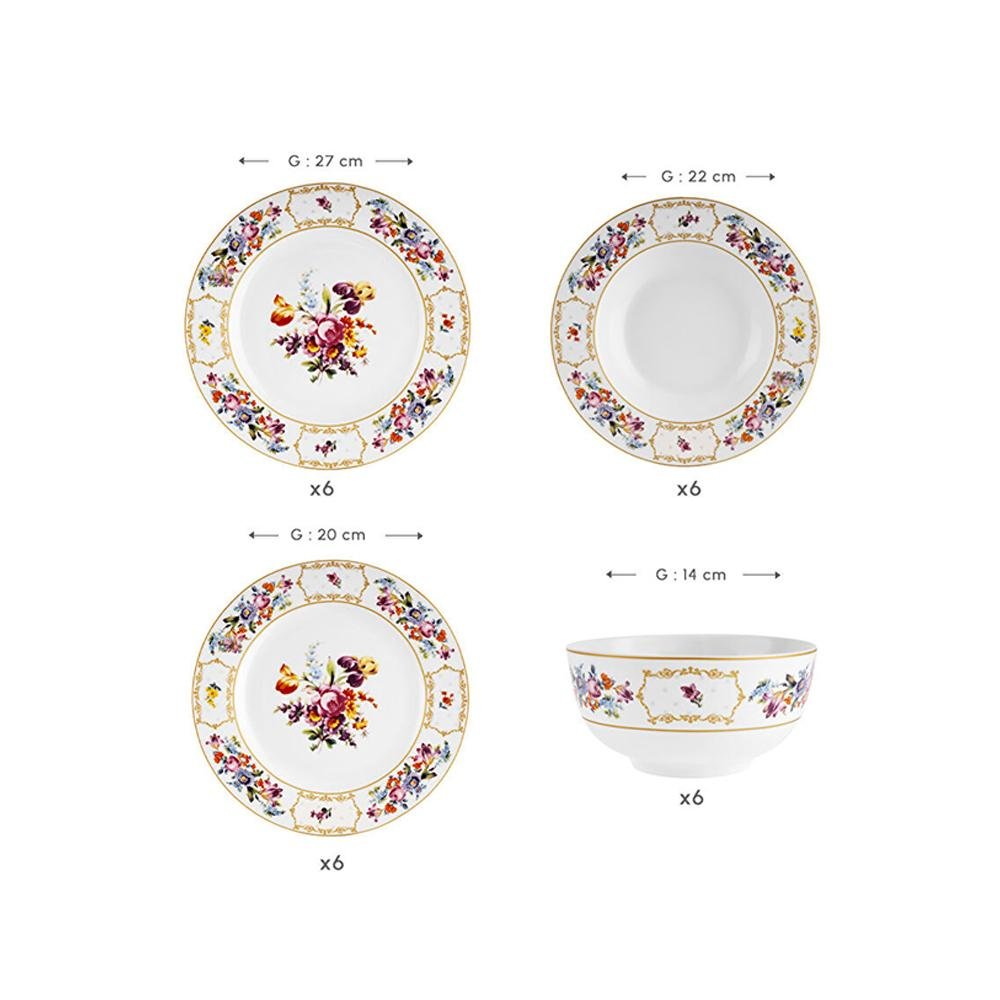 Karaca Forever Bone 24-Piece Dinner Set for 6 People, 8683650361800 5 Karaca Forever Bone 24-Piece Dinner Set for 6 People, 8683650361800 - Image 5