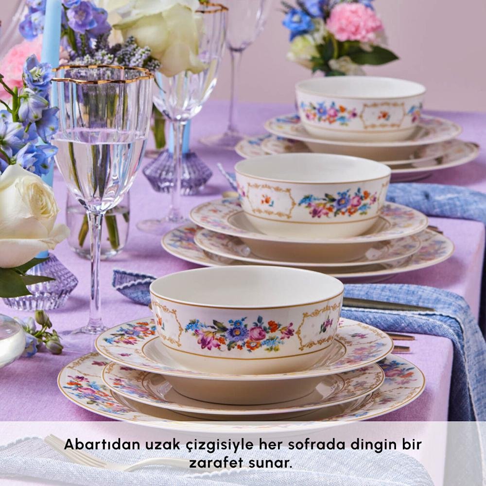 Karaca Forever Bone 24-Piece Dinner Set for 6 People, 8683650361800 2 Karaca Forever Bone 24-Piece Dinner Set for 6 People, 8683650361800 - Image 2