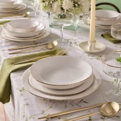 Alternative view of Karaca Elegance Bone Mari 24-Piece Dinner Set for 6 People - Gold, 8683650406761