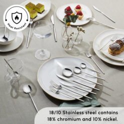 Alternative view of Karaca Mild 84-Piece 316+ Stainless Steel Cutlery Set for 12 People - Silver, 153.03.08.1817