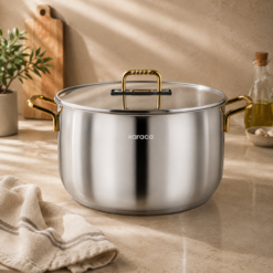 Karaca Gold Elegance 26 cm Stainless Steel Pot, 8683650326021