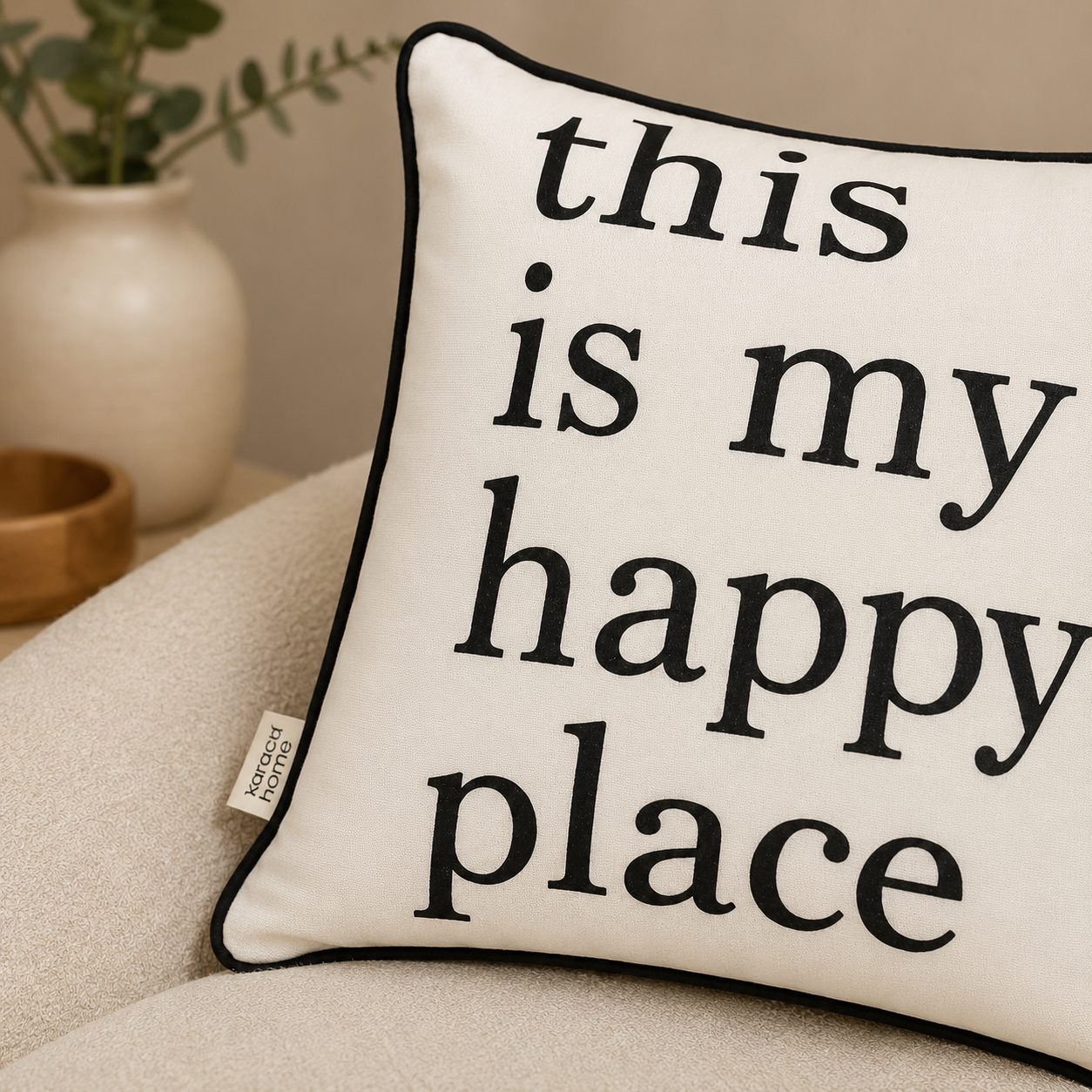Karaca Home Happy Place Filled Cushion 43 x 43 cm, 153.09.01.6399 2 Karaca Home Happy Place Filled Cushion 43 x 43 cm, 153.09.01.6399 - Image 2