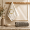 Karaca Home Tina 2-Piece Embroidered Hand & Face Towel Set, 8680214389102