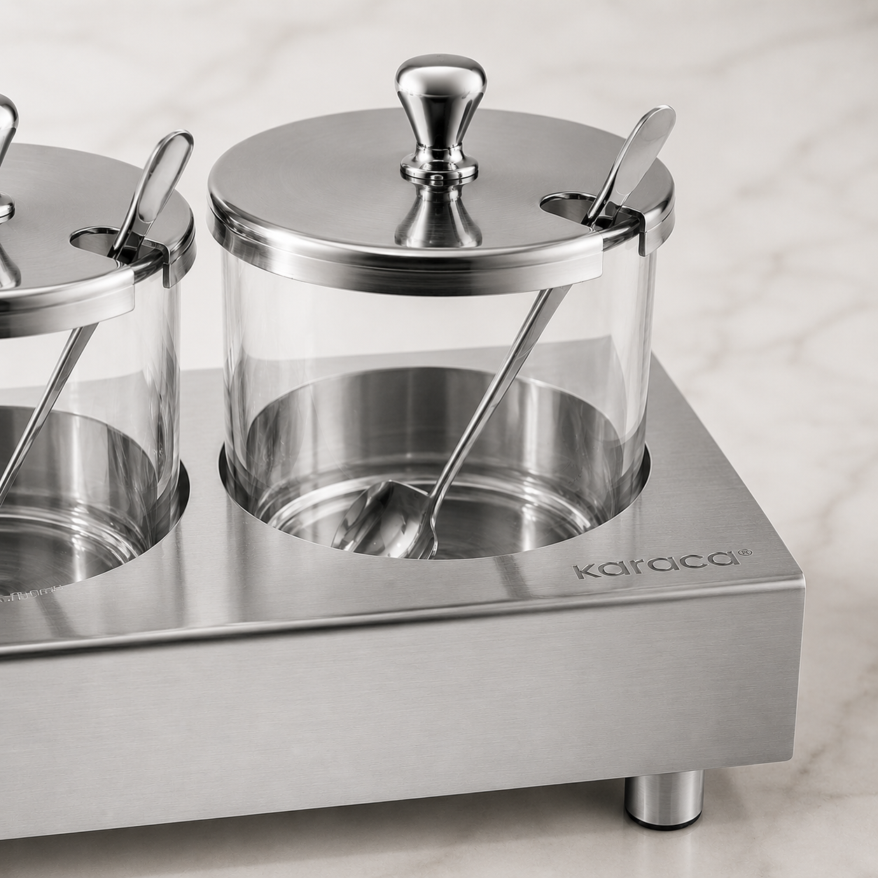 Karaca Pedro Steel 3-Piece Spice Set, 153.03.08.4674 2 Karaca Pedro Steel 3-Piece Spice Set, 153.03.08.4674 - Image 2