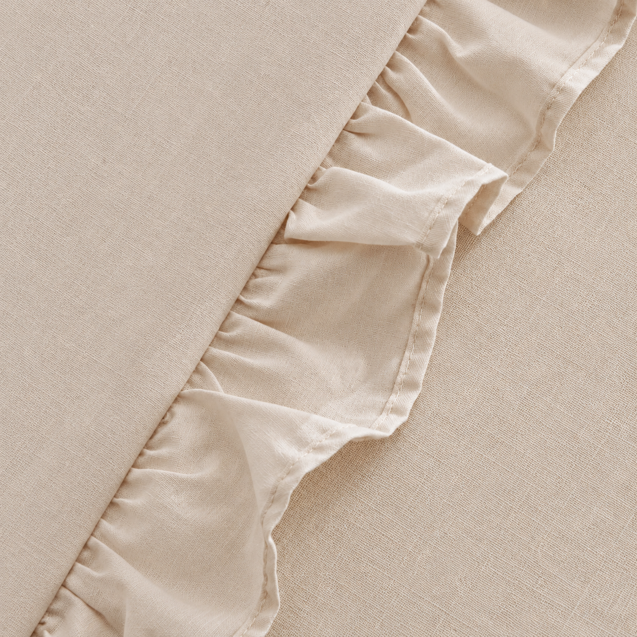 Karaca Home Pure Ruffle 100% Cotton King Size Duvet Cover Set – Ecru, 200.22.05.0298 6 Karaca Home Pure Ruffle 100% Cotton King Size Duvet Cover Set – Ecru, 200.22.05.0298 - Image 6