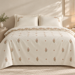 Karaca Home Vanes Double Embroidered Duvet Cover Set, 8680214392096