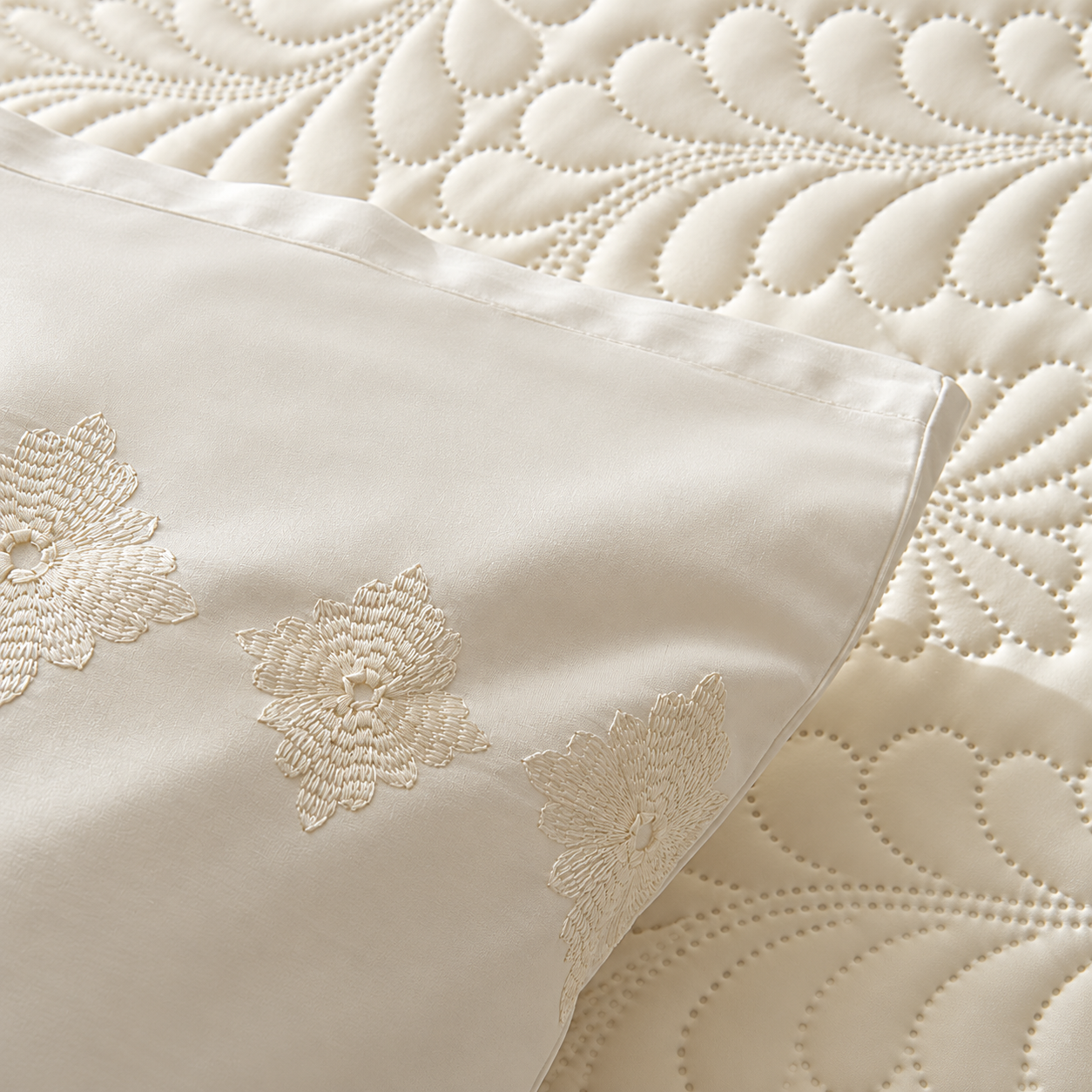 Karaca Home Glory 7-Piece Double Duvet Set – Ecru, 8680214364765 5 Karaca Home Glory 7-Piece Double Duvet Set – Ecru, 8680214364765 - Image 5
