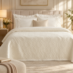 Karaca Home Glory 7-Piece Double Duvet Set – Ecru, 8680214364765