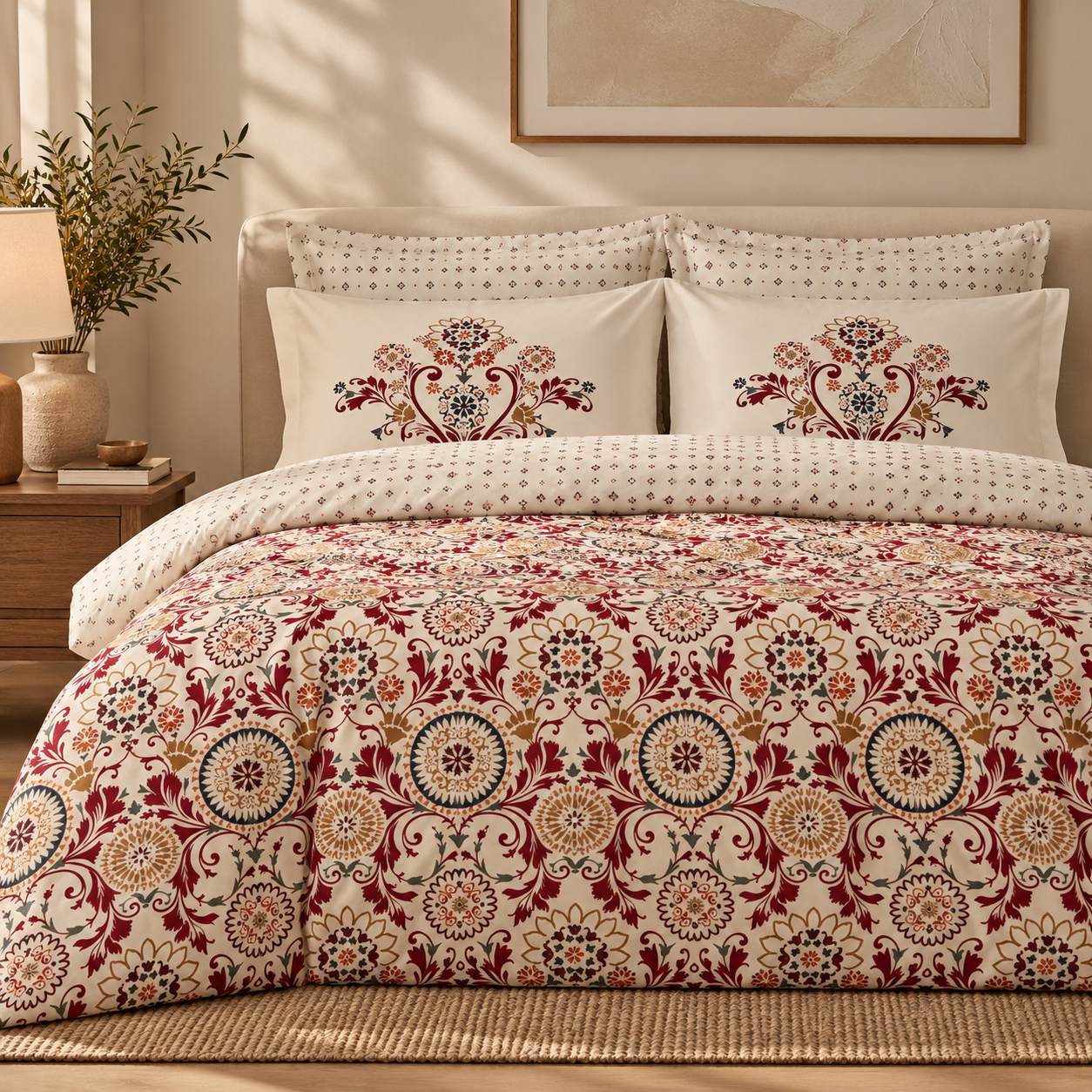 Karaca Home Luis Satin Double Duvet Cover Set, 8680214360255 1 Karaca Home Luis Satin Double Duvet Cover Set, 8680214360255