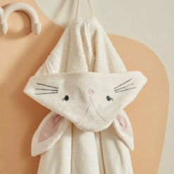 Karaca Home Baby Bunny 100% Cotton Velvet Poncho, 200.22.11.0377