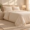 Karaca Home Pure Ruffle 100% Cotton King Size Duvet Cover Set – Ecru, 200.22.05.0298 8 Karaca Home Pure Ruffle 100% Cotton King Size Duvet Cover Set – Ecru, 200.22.05.0298 - Image 2